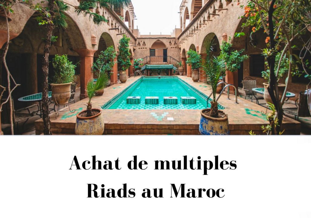 Achat de multiples Riads au Maroc